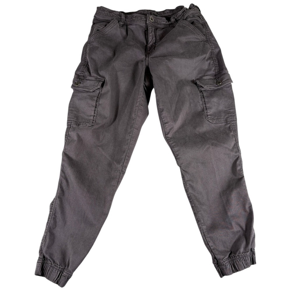 Kuhl Cargo Jogger Pants Womens 10 Dark Gray Rugged Workwear Mid Rise Tapered Leg